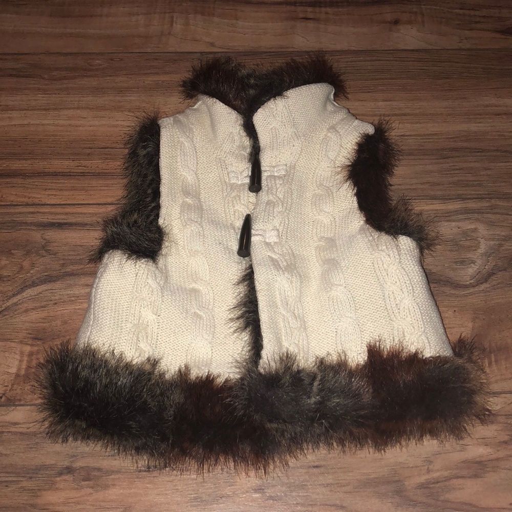 Gap Girl Fur Reversible Vest